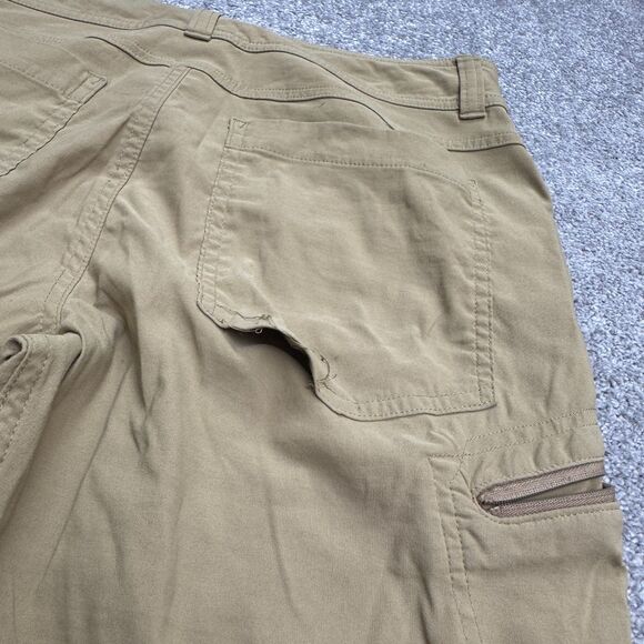 Eddie Bauer First Ascent Cargo Pants Men 30x30 Brown Khaki Straight Outdoor Hike - Picture 7 of 16